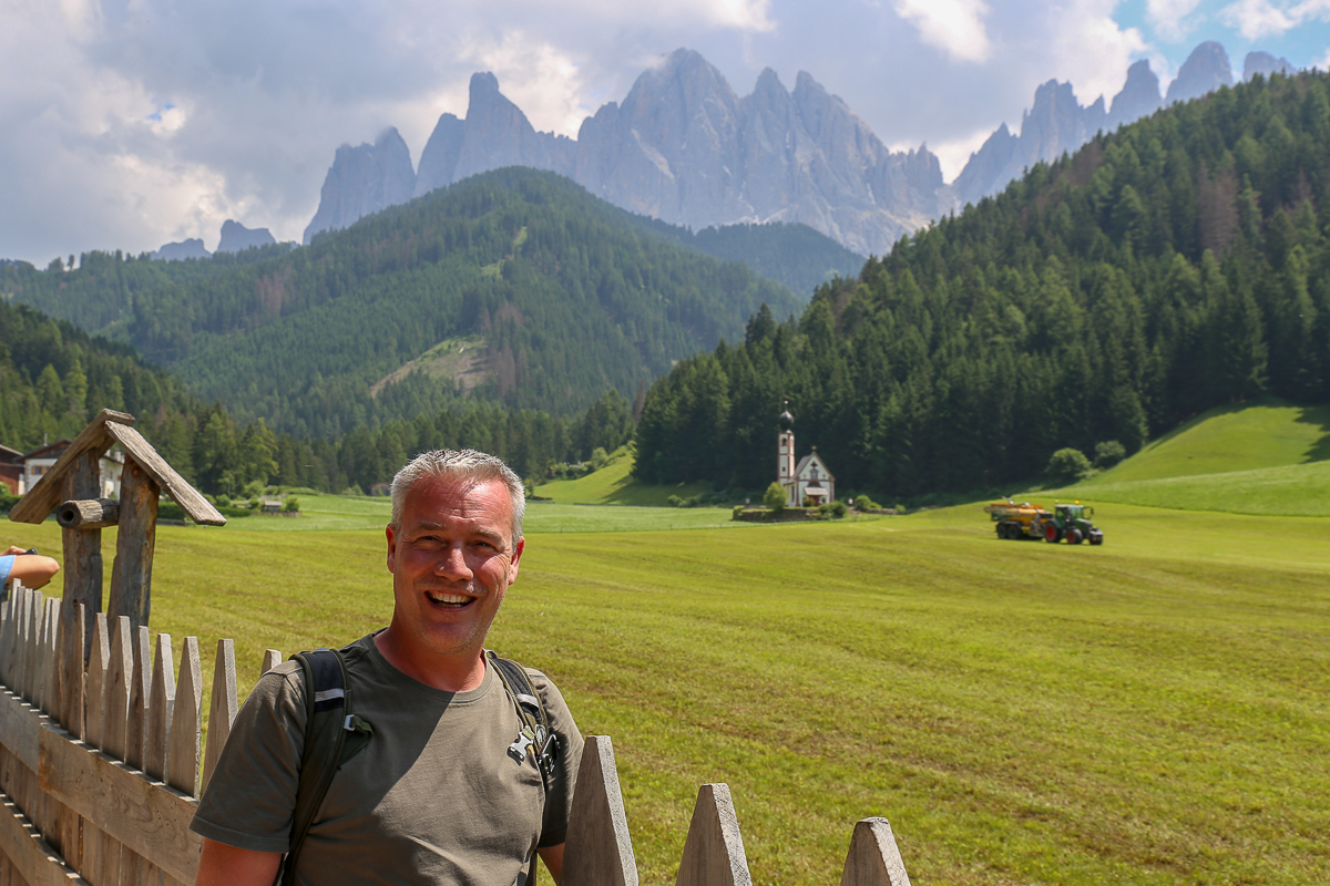 populairste fotomotieven van de Dolomieten met poepkar
