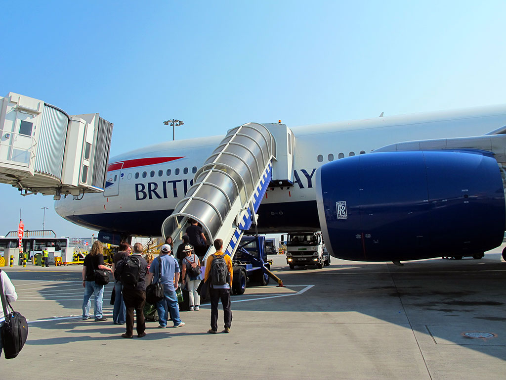 Boarding London Heathrow