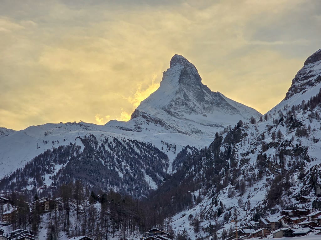 Zonsondergang op de Matterhorn